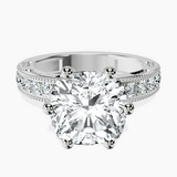 Platinum Regalia Milgrain Lab Diamond Ring front image