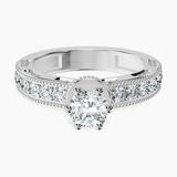 14kt White Gold Regalia Milgrain Lab Diamond Ring front image