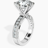 Platinum Regalia Milgrain Lab Diamond Ring standing product image one