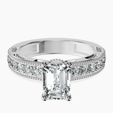 10kt White Gold Regalia Milgrain Lab Diamond Ring front image