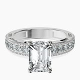 Platinum Regalia Milgrain Lab Diamond Ring front image