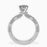 Platinum Regalia Milgrain Lab Diamond Ring side right image one