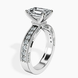 Platinum Regalia Milgrain Lab Diamond Ring standing product image one