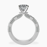 Platinum Regalia Milgrain Lab Diamond Ring side right image one