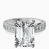 Platinum Regalia Milgrain Lab Diamond Ring front image