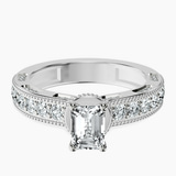 Platinum Regalia Milgrain Lab Diamond Ring front image