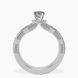 Platinum Regalia Milgrain Lab Diamond Ring side right image one