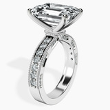Platinum Regalia Milgrain Lab Diamond Ring standing product image one