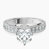 14kt White Gold Regalia Milgrain Lab Diamond Ring front image