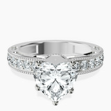Platinum Regalia Milgrain Lab Diamond Ring front image