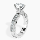 Platinum Regalia Milgrain Lab Diamond Ring standing product image one