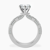 Platinum Regalia Milgrain Lab Diamond Ring side right image one
