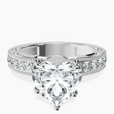 Platinum Regalia Milgrain Lab Diamond Ring front image