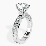 Platinum Regalia Milgrain Lab Diamond Ring standing product image one
