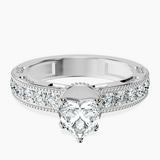 18kt White Gold Regalia Milgrain Lab Diamond Ring front image