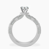 18kt White Gold Regalia Milgrain Lab Diamond Ring side right image one