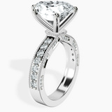 Platinum Regalia Milgrain Lab Diamond Ring standing product image one