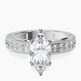 Platinum Regalia Milgrain Lab Diamond Ring front image