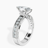 Platinum Regalia Milgrain Lab Diamond Ring standing product image one