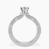 Platinum Regalia Milgrain Lab Diamond Ring side right image one