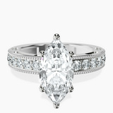 Platinum Regalia Milgrain Lab Diamond Ring front image
