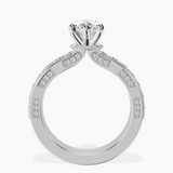 Platinum Regalia Milgrain Lab Diamond Ring side right image one