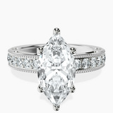 18kt White Gold Regalia Milgrain Lab Diamond Ring front image