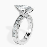 18kt White Gold Regalia Milgrain Lab Diamond Ring standing product image one
