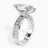 Platinum Regalia Milgrain Lab Diamond Ring standing product image one