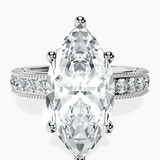 18kt White Gold Regalia Milgrain Lab Diamond Ring front image