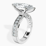 18kt White Gold Regalia Milgrain Lab Diamond Ring standing product image one