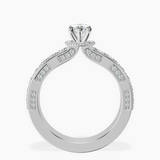 Platinum Regalia Milgrain Lab Diamond Ring side right image one
