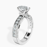 10kt White Gold Regalia Milgrain Lab Diamond Ring standing product image one