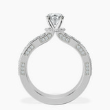 10kt White Gold Regalia Milgrain Lab Diamond Ring side right image one