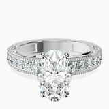 Platinum Regalia Milgrain Lab Diamond Ring front image