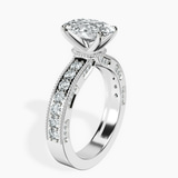 Platinum Regalia Milgrain Lab Diamond Ring standing product image one