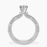 Platinum Regalia Milgrain Lab Diamond Ring side right image one