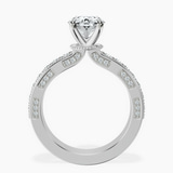 18kt White Gold Regalia Milgrain Lab Diamond Ring side right image one
