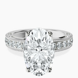 14kt White Gold Regalia Milgrain Lab Diamond Ring front image
