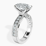 14kt White Gold Regalia Milgrain Lab Diamond Ring standing product image one