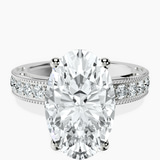 18kt White Gold Regalia Milgrain Lab Diamond Ring front image