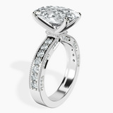 18kt White Gold Regalia Milgrain Lab Diamond Ring standing product image one