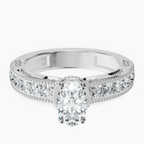 18kt White Gold Regalia Milgrain Lab Diamond Ring front image