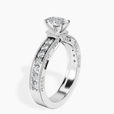 18kt White Gold Regalia Milgrain Lab Diamond Ring standing product image one