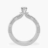 18kt White Gold Regalia Milgrain Lab Diamond Ring side right image one