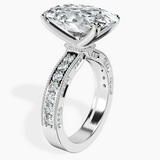 14kt White Gold Regalia Milgrain Lab Diamond Ring standing product image one
