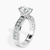 18kt White Gold Regalia Milgrain Lab Diamond Ring standing product image one