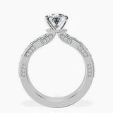 18kt White Gold Regalia Milgrain Lab Diamond Ring side right image one