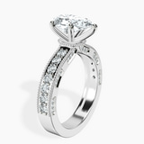Platinum Regalia Milgrain Lab Diamond Ring standing product image one