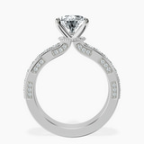 Platinum Regalia Milgrain Lab Diamond Ring side right image one
